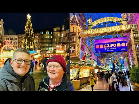 Birmingham Frankfurt Christmas Market 2024! Festive Stalls & Food With My Dad!