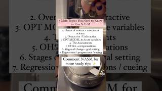 Comment NASM for more study tips! #nasm #passnasm #nasmcertified #personaltrainer