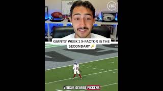 Giants' week 1 x-factor is the secondary 🔑 #nygiants #nyg