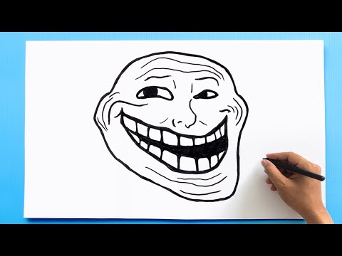 Troll Face Drawing 👺 [ Simple and Easy ]