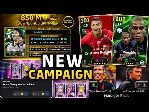 eFootball™ 2025 850 Million Downloads Campaign Rewards !! Free Coins, Epic Pack & Objectives