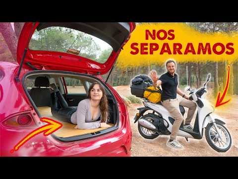 🚗 Viajo SOLA en COCHE CAMPER + Moto 125cc en solitario 😵  Vivir en ruta