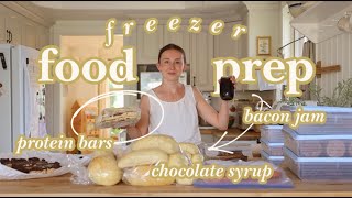 Freezer FOOD PREP *from scratch* // Chocolate Syrup, Bacon Jam, Protein Bars, & More!