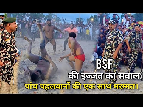 आर्मी के जवान ने पांच पहलवानों को एक साथ मारा। javed gani phelwan ki kusti