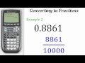 Converting Decimals to Fractions with a TI Calculator