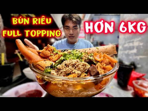 Thử Thách Khoa Cá Mập Ăn Hết Tô Bún Riêu Hơn 6Kg Trong 35 Phút Và Cái Kết