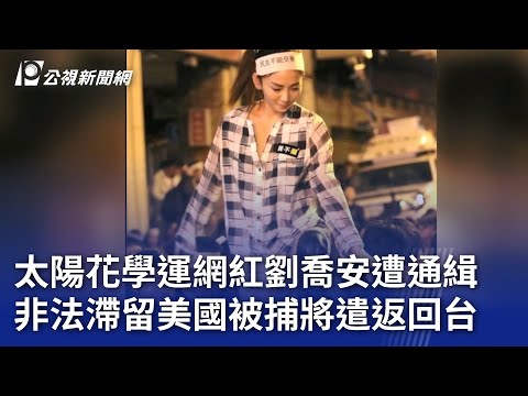 太陽花學運網紅劉喬安遭通緝 非法滯留美國被捕將遣返回台｜20250208 公視晚間新聞