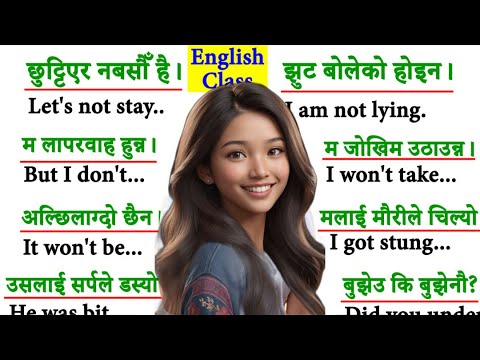 Nepali to English Speaking Class Daily English Sentences with English Grammar and Vocabulary
