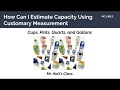 Estimating Capacity in Customary Units