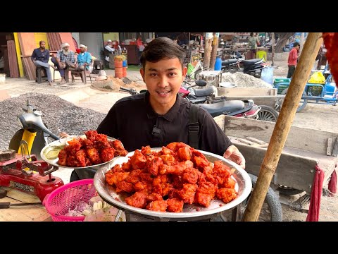 AYAM GORENG MERAH PINGGIR JALANAN INDIA!BEUH BIKIN NGILER!PESEN 1KG SEPIRING BESAR😂NIKMAT BANGET