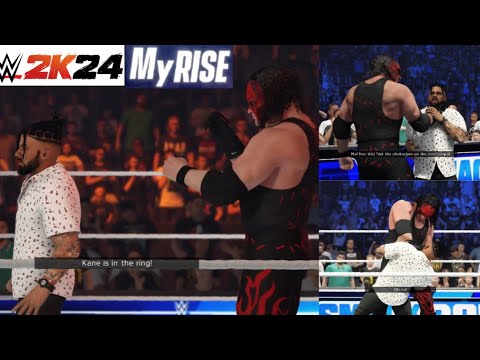 Kane Return and Attack on Superstar Pushpa MyRise Mode WWE 2k24 #myrise #wwe #wwe2k24 @WWE