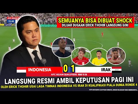 ๐ด KEPUTUSAN SANGAT MENGEJUTKAN & GILA Erick Thohir !! Hasil Akhir 0-1 Timnas Indonesia Vs Irak Ron 4