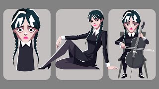 Sprunki OC Wednesday Addams But Humanized | Incredibox Sprunki Animation