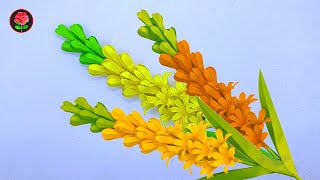 Handmade Paper Tube Rose | Paper rajanigandha Flower Making Idea | Room Decoration | Flower Bouquet