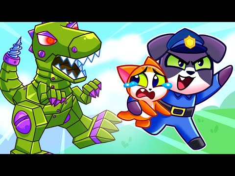 The Scary Dino Robot is ALIVE! 🦖 Dinosaur Song for Kids | Funny Cartoons & Nursery Rhymes