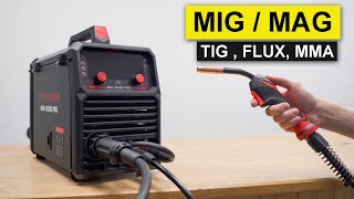 5 in 1 MIG Welding Machine (MIG, Fluxcore, TIG, MMA) - YESWELDER MIG-205DS PRO