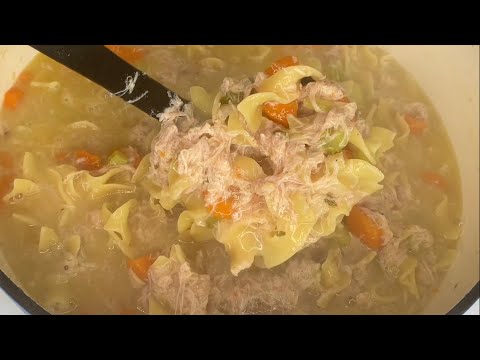 HOMEMADE CHICKEN NOODLE SOUP FROM SCRATCH