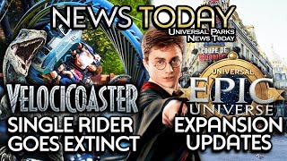Epic Universe Expansion Update, VelociCoaster Removes Single Rider Line