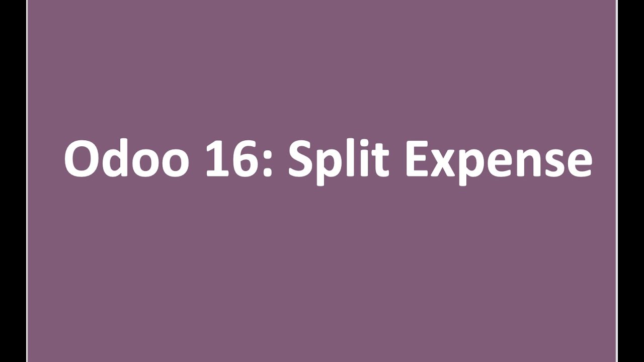 Odoo 16: Split Expense | 06.01.2023

Split the expense, this feature needed when we submit expense and expense contain the different taxes. e.g. Lunch with customer ...