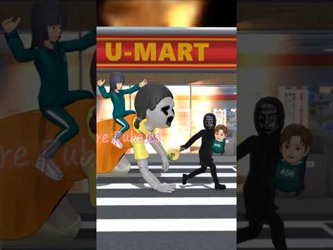 Peta Peta Run 💀 SAKURA SquidGame #sakuraschoolsimulator #shorts #sakura #ytshorts
