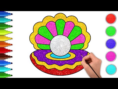 How To Draw a Seashell 🐚| Drawing and Coloring For Kids | Chiki Art | HooplaKidz How To