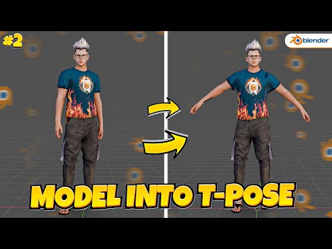 How to Make T-Pose Character || How to Make Free Fire 3d model T-pose