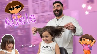 أديل قصّت شعرها عند حسن كريك – لوك جديد ومليان طاقة! 😍😍