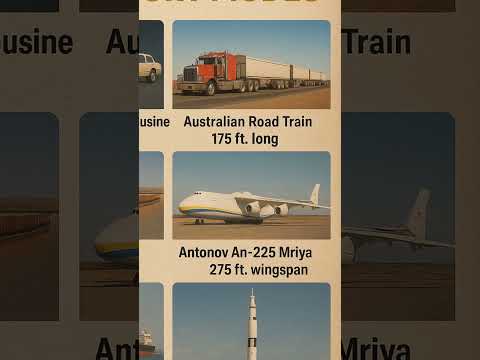 Part-24 THE LONGEST TRANSPORT MODES.       #shorts #world #trending #usa #car #long #biggest #short