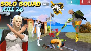 26 KILL SOLO VS SQUAD PAKE BUNDLE GYC!! RATAIN 6 SQUAD SENDIRIAN - FREE FIRE GAMEPLAY