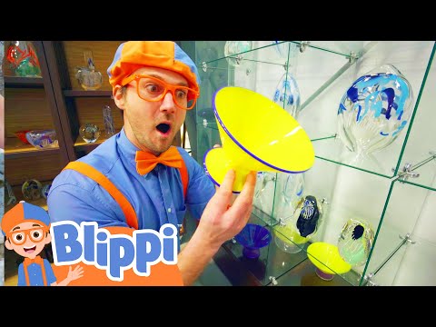 How to Do Glassblowing! Pretty colors Crafting! | Blippi | Shows for Kids - Explore With Me!