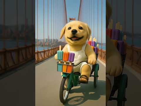Todos os picolés desse cachorro caíram no chão.”
