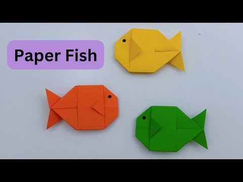 How To Make Easy Origami Paper Fish For Kids / Nursery Craft Ideas / Paper Craft Easy / KIDS crafts