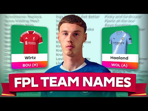 The BEST FPL Team Names for 2025/26