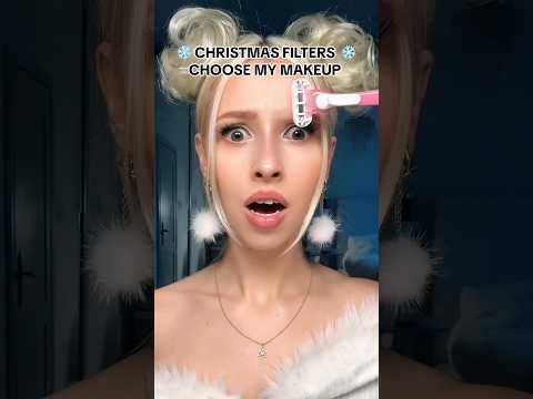 I SHAVED MY BROWS FOR THIS TREND 😱 Christmas Filters Choose My Makeup 🎄✨