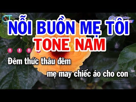 Karaoke Nỗi Buồn Mẹ Tôi Tone Nam ( Bm ) Nhạc Sống Hay | Karaoke Đồng Sen