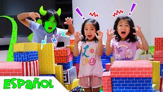 Cómo Construir un Fuerte de Cajas con Ryan, Emma y Kate