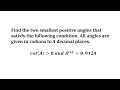 Understanding Cotangent and Reference Angles