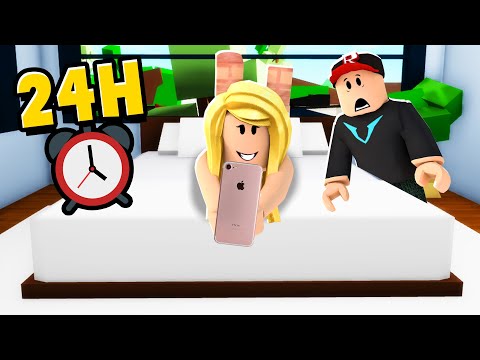Spędziłem 24 GODZINY w Domu Mojej Dziewczyny! (Roblox Brookhaven) | Vito i Bella