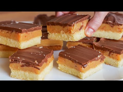 Three layer shortbread cookie is made for millionaire