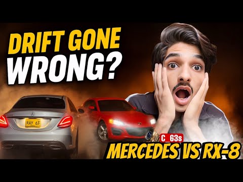 || Mercedes C63s vs RX-8 Bhai Scene Bigarr Gaya😱! Drift Gone Wrong🚦?||  #drift #driver #familyvlog