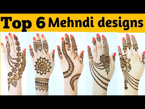 6 Most Beautiful Easy & Stylish back hand Mehndi designs - New Simple Mehandi ke designs 2020