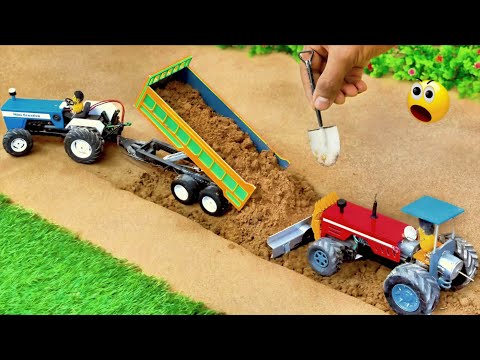 Diy tractor making road with fully loaded truck science project | @MiniCreative1 | @sanocreator