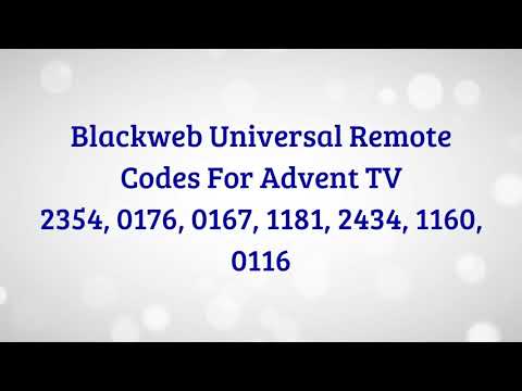 blackweb universal control codes