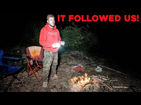 (HE FOLLOWED US!!) SOMETHING DANGEROUS IS AFTER US while CAMPING IN THE HAUNTED WOODS