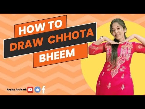 How to draw Chota Bheem || Chota Bheem drawing easy step by step 😍✨ #arpitaartwork @arpitaartwork