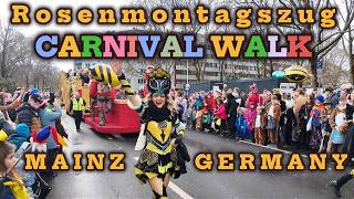 Germany Carnival Walking Rosenmontagszug Mainz 2026