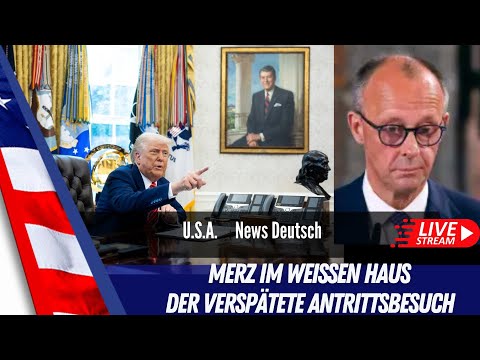 Live Präsident Trump empfängt Bundeskanzler Friedrich Merz im Weissen Haus.