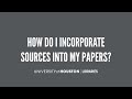 Effective Writing and Source Integration
