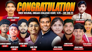 MHT CET 2025 Toppers Got COEP, VJTI, WALCHAND in 1st Round! | Big Achievement! || Mukesh Sir #pgmn