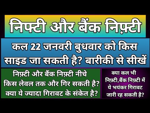 क्या कल निफ़्टी,बैंकनिफ्टी में भयंकर गिरावट जारी रहेगी?Nifty & BankNifty Prediction for Wednesday